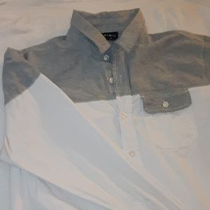 White and Grey Long sleeve Shirt